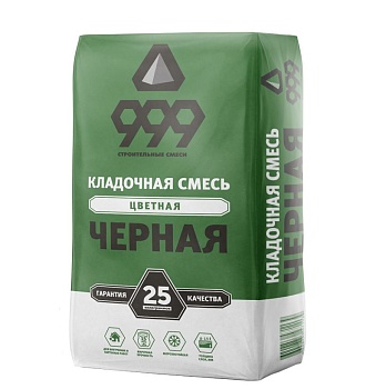 Раствор кладочный "999" М-150 черный 25кг(48)