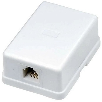 Розетка 1-м ОП тел.RJ11 бел. REXANT 03-0001