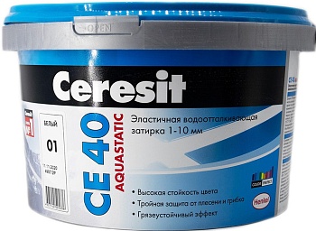 Затирка для швов ЦЕРЕЗИТ СЕ40 белая 2кг