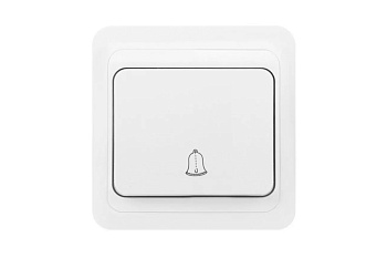 Кнопка звонка 10А белая "Марс" (SBE-02w-10-B1-0)