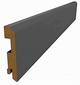 Плинтус эко шпон 75*16*2070 бетон темный