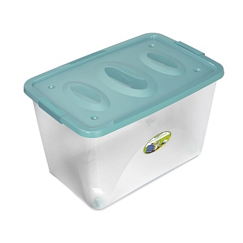 ЯЩИК УНИВЕРС. "АСТЕЛО" 600*400*360 ММ НА КОЛЕСАХ (БИРЮЗОВЫЙ) (1/4) "МАРТИКА" С666БИР