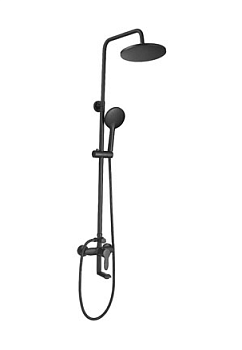 Душевая система 3-х функц. со смесителем (в комп. шланг и душ. лейка) черная Gota Rocio G690271 латунь