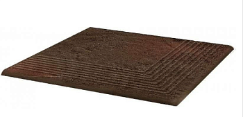 Клинкер Paradyz SEMIR Brown ступень прямая 30*30*1,1 (10шт=0,9м2)