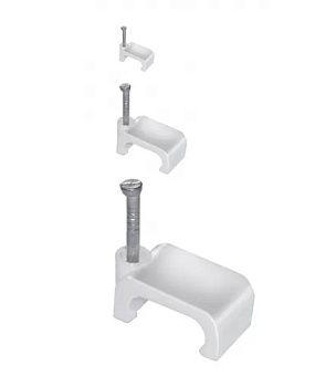 Скоба плоская с гвоздем 6мм