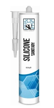 Герметик силиконовый санитарный SV Silicone Sanitary, белый, 280 мл
