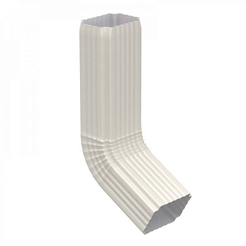 Колено трубы 60 градусов 76х102 (40см) белое  RAL 9003