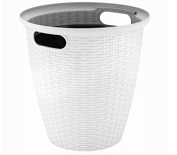 Кашпо напольное RATTAN D 380мм 30л (белоснежный жасмин)