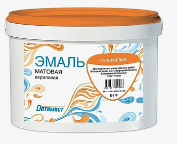 Эмаль универсальная акриловая матовый 3кг Оптимист Е310