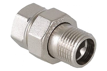 Сгон прямой (американка) латунь никелированный RTP Ду20