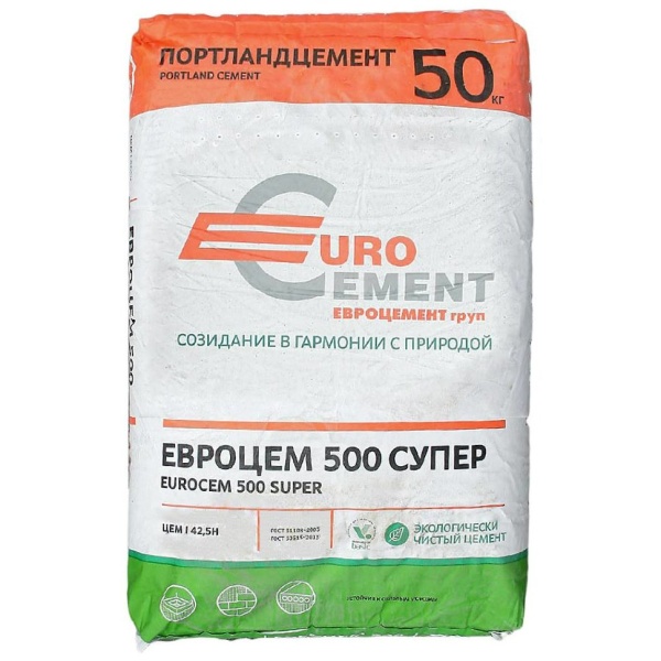 Цемент Евроцемент 50кг М-500 Д-0 (34)