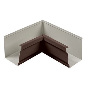 Угол желоба внутренний 120х86 коричневый 135 градусов RAL 8017