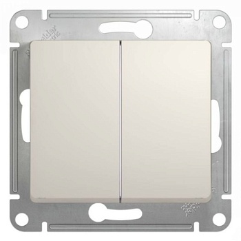 Механизм выключателя Schneider Glossa 2-клавишный молочный GSL000951
