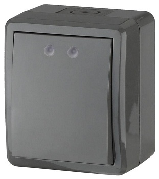 11-1401-03  ЭРА IP54 Выключатель, 10АХ-250В, ОУ, Эра Эксперт, серый