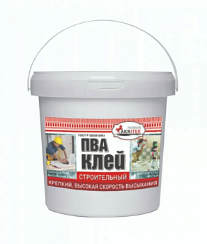 Клей ПВА строительный АКРИТЕК 0,9 кг (8 шт)