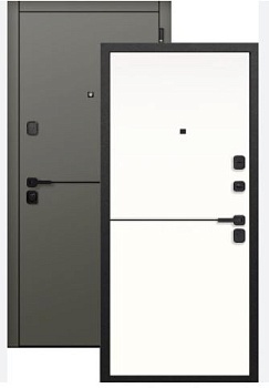 Дверь входная металлическая 9 см 2 МДФ Молдинг эмалит белая 960 правая