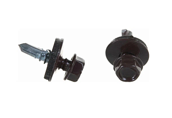 Саморез кровельный 5,5х19 серо-коричневый 8019