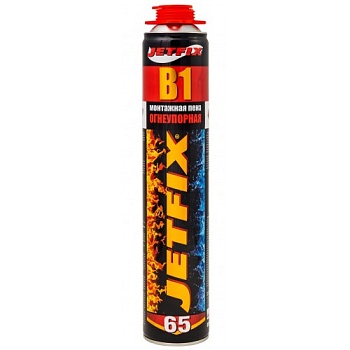 Пена монтажная проффесиональная огнеупорная JETFIX B1 (750мл) (12шт/кор) 