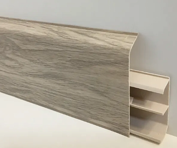 Плинтус ПВХ ROYCE 2200мм*80 мм - 307 Дуб Хедсон