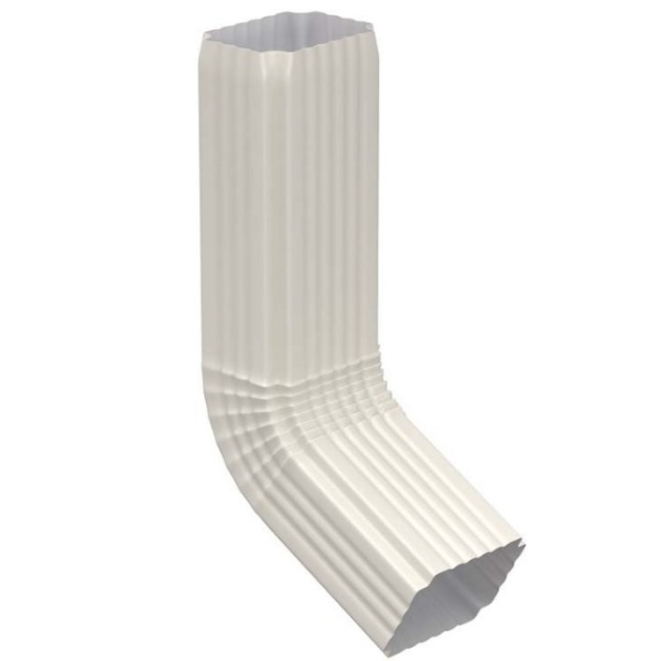 Труба водосточная 76х102х1000 белый с коленом RAL 9003