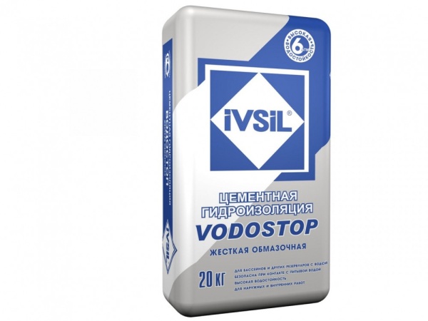 Гидроизоляция цементная обмазочная IVSIL VODOSTOP 20кг