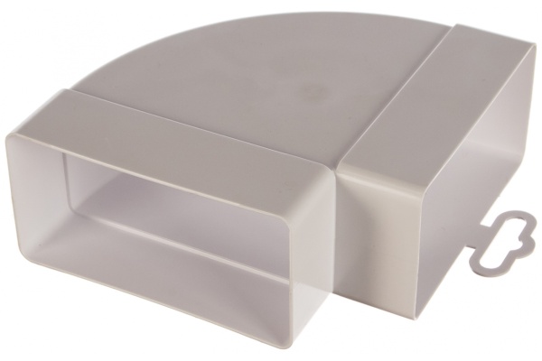 Колено горизонтальное, пластик, 90°, 55х110 (511КГП)