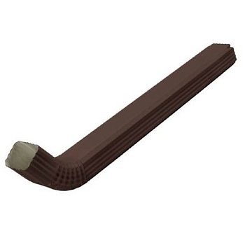 Труба водосточная 76х102х1000 с коленом коричневая RAL 8017