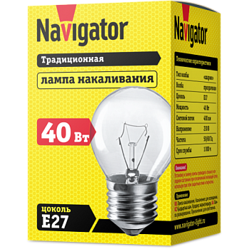 Лампа Navigator 94 310 NI-C-40-230-E27-CL (КНР)