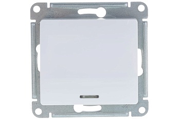 Механизм переключателя проходного 1-кл. СП Glossa 10А IP20 (сх. 6а) 10AX с подсветкой бел. SchE GSL000163
