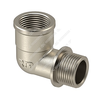 Угольник никелированный RTP Ду25