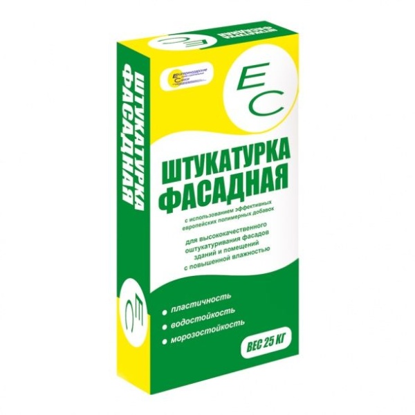 Штукатурка цементная ЕС фасадная серая 25кг (48)