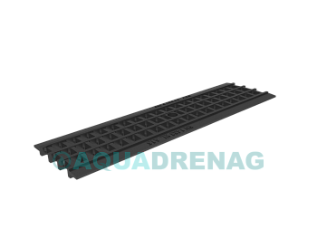 Решетка водоотводная пластиковая Aquadrenag RAIN FOREST AQD DN100 А15, длина 500мм (черная)