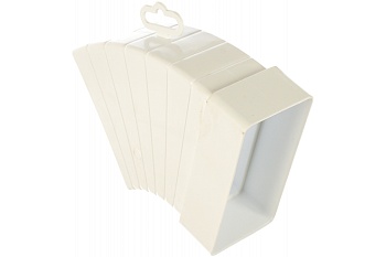 Колено разноугловое горизонтальное, пластик, 55х110 (511КРП)