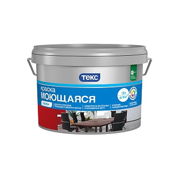 Краска ТЕКС Моющаяся с/бел Профи 1,8л/3 кг