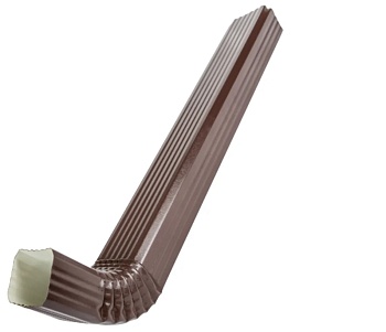 Труба водосточная 76х102х3000 с коленом коричневая RAL 8017